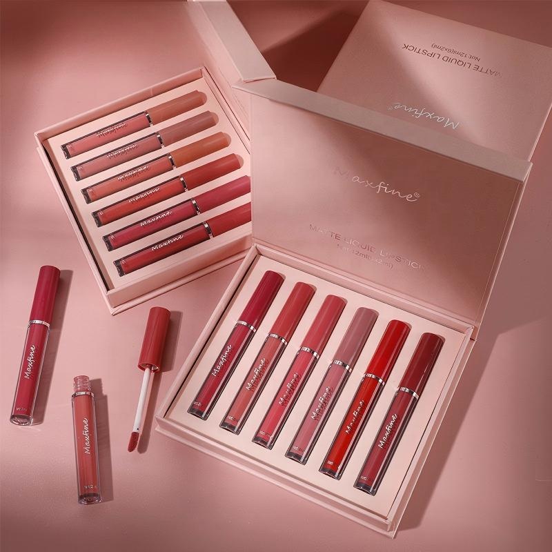 Wholesale Matte Lipgloss Set 6 Colors Waterproof Non-Stick Lip Makeup Liquid Lipstick Long-Lasting Effect