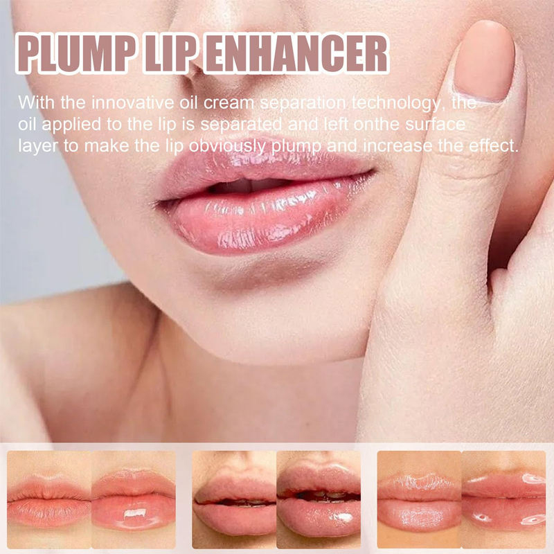 OEM Custom Lip Plumping Serum Booster Syringe with New Container Vegan Liquid Hyaluronic Acid Private Label Lip Plumper
