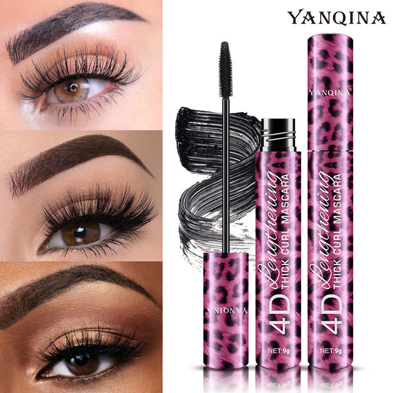 Red Leopard Liquid Mascara Eyeliner Long-Lasting Thick and Slim Natural Curly Cross Border Makeup Set