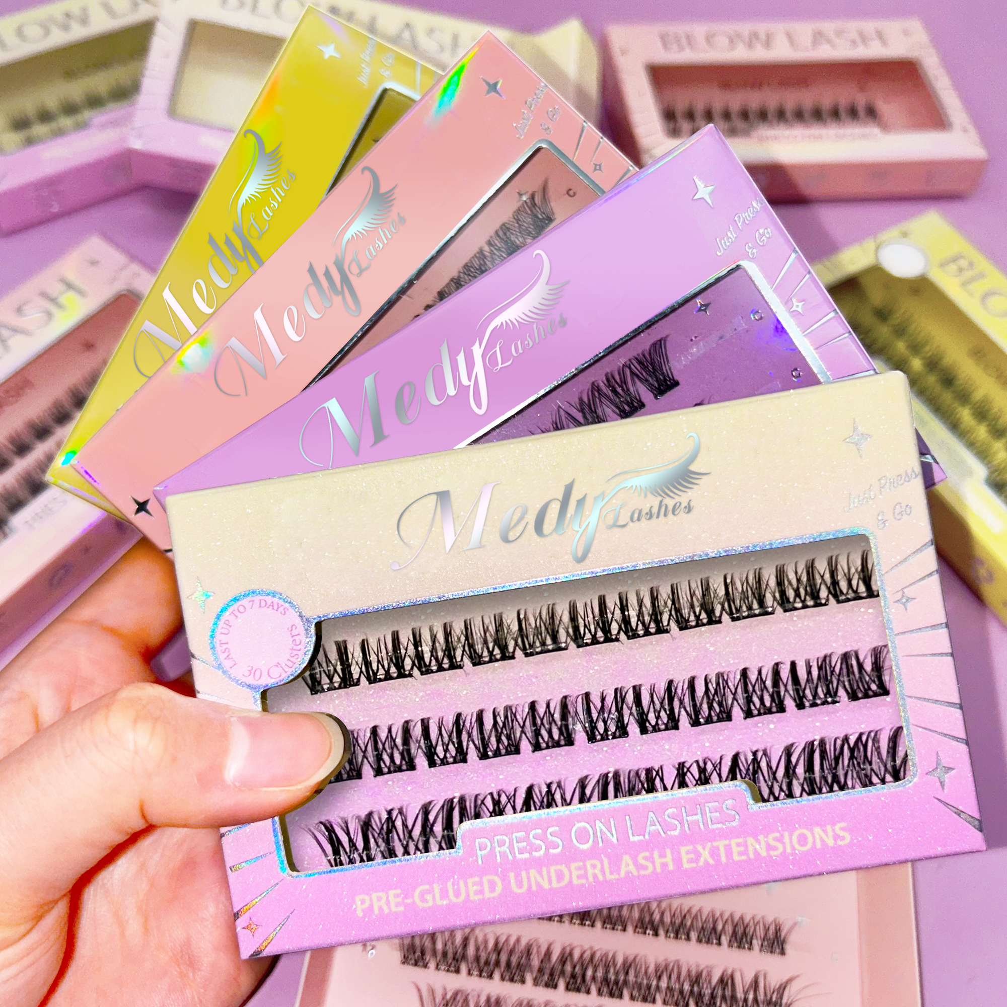 Luxury Black Band Cluster Eyelashes Seamless Blend Natural Lases Realistic Look Lash Clusters