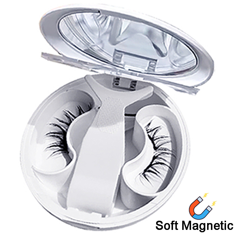 Reusable Soft Magnetic Eyelashes False Eyelash Pair Strong Magnetic Eyeliner Easy Apply Waterproof Lasting Women Daily Makeup 3D