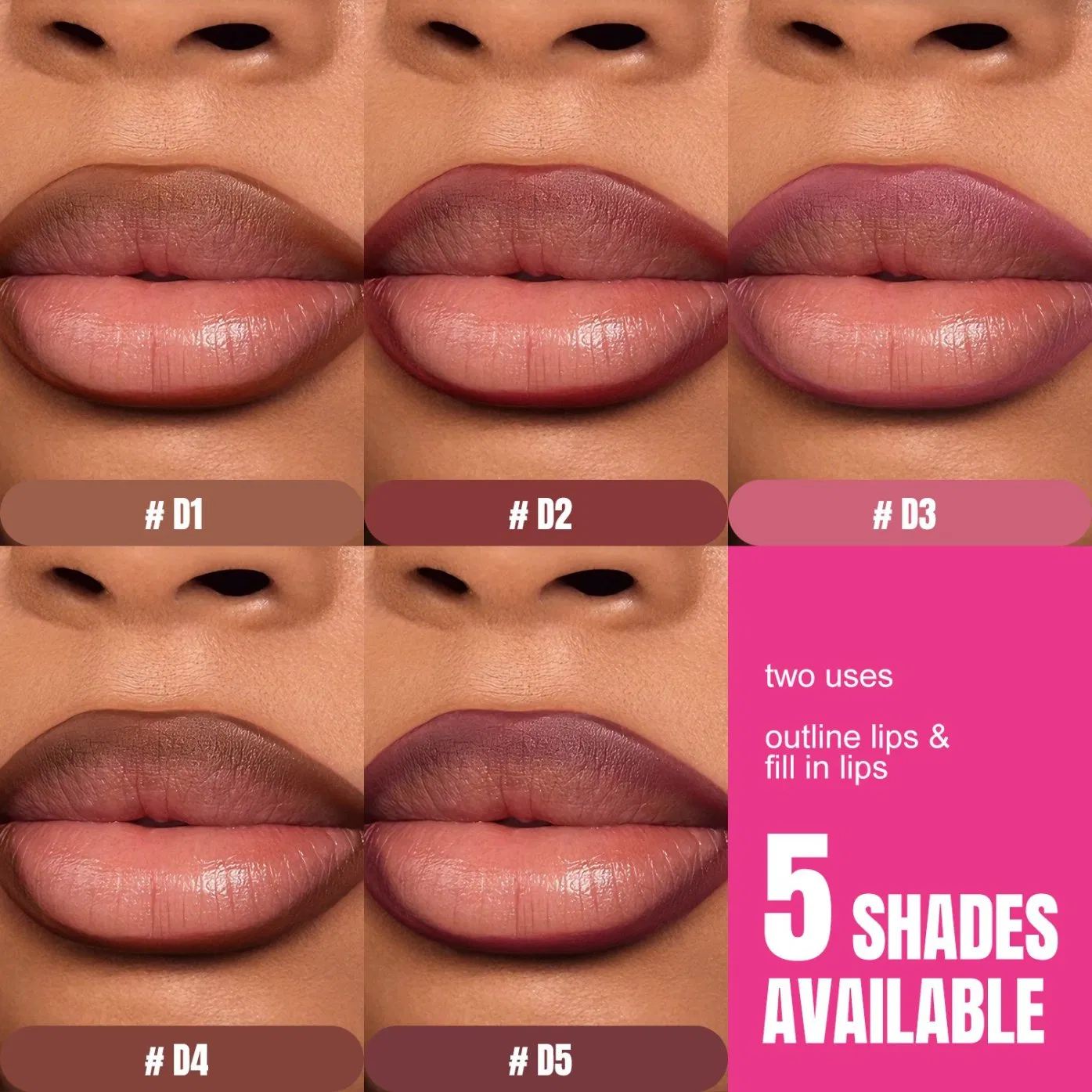 Own Brand Pure Vegetarian Waterproof Long-Lasting Non-Stain Cup Lip Liner