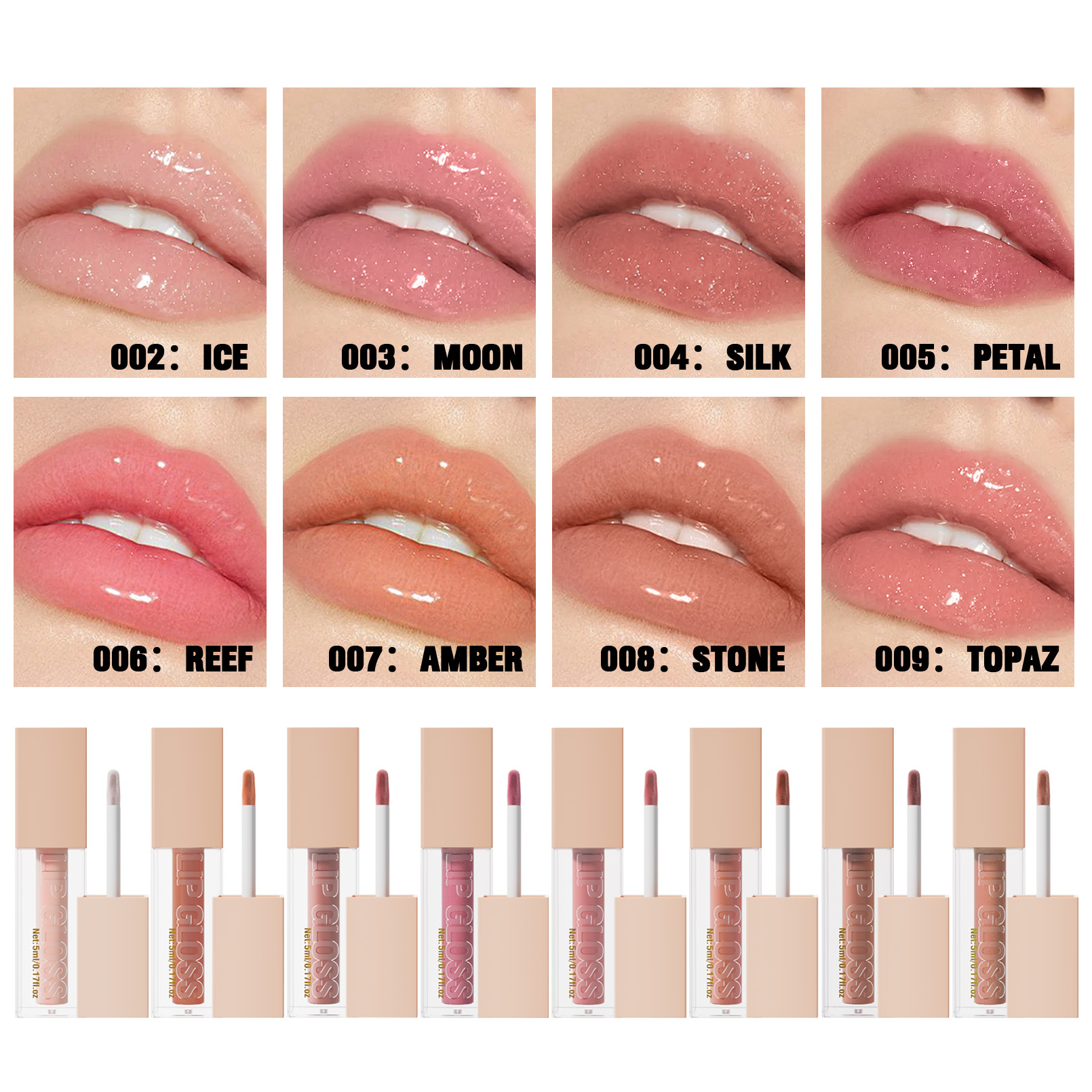 Slicks Mineral Long-Lasting Lip Gloss High Shine 5ml Waterproof Liquid Lipstick with Hyaluronic Acid