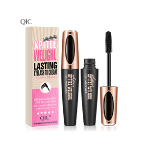 Qic 4D Waterproof Mascara Extension Curl Non-stain Mascara Silicone Brush Head Mascara