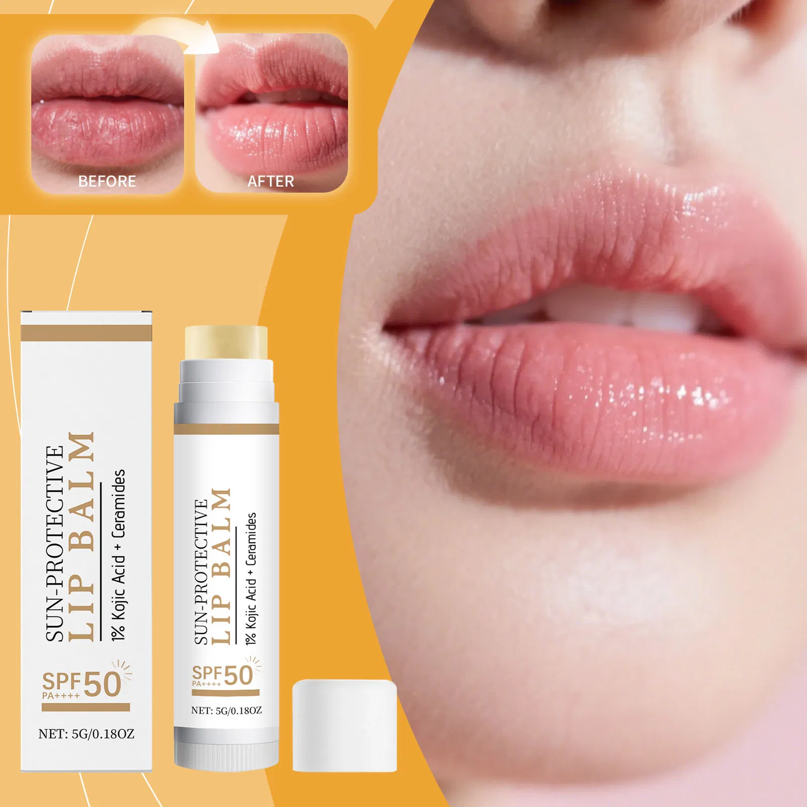 OEM Private Label Lip Balm Moisturizing Soothing Fruit Lip Balm Lemon Strawberry Lip Balm