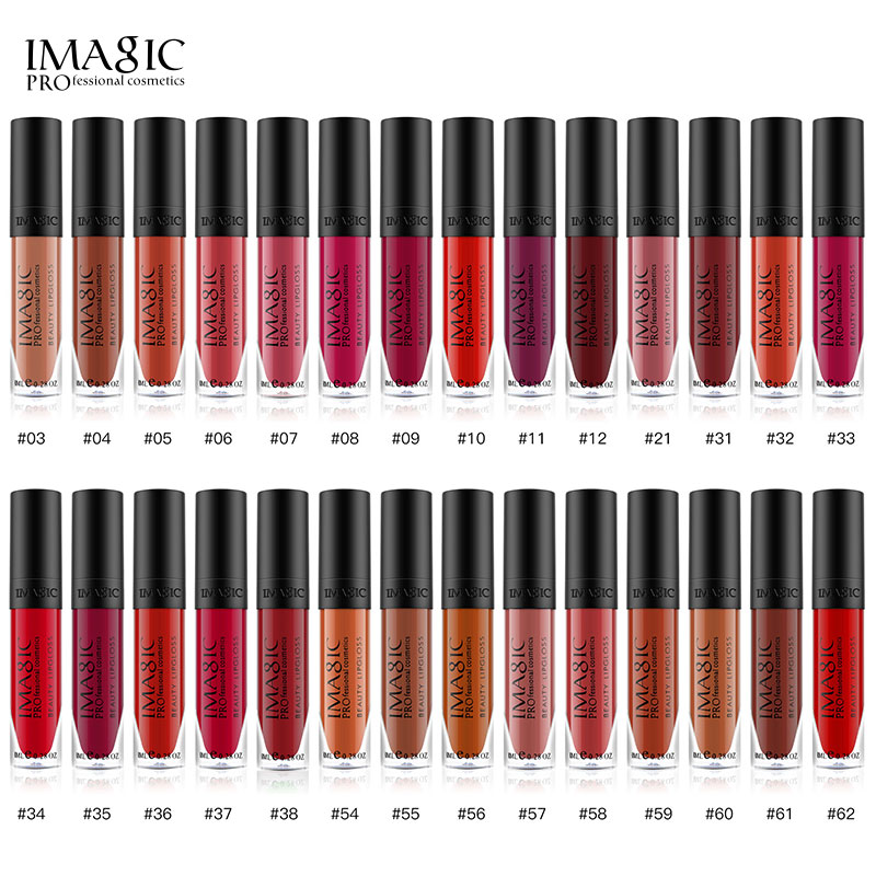 IMAGIC High Quality Matte Lip Gloss Non Stick Long Lasting Waterproof Wholesale Private Label Custom Vegan Matte Liquid Lipstick