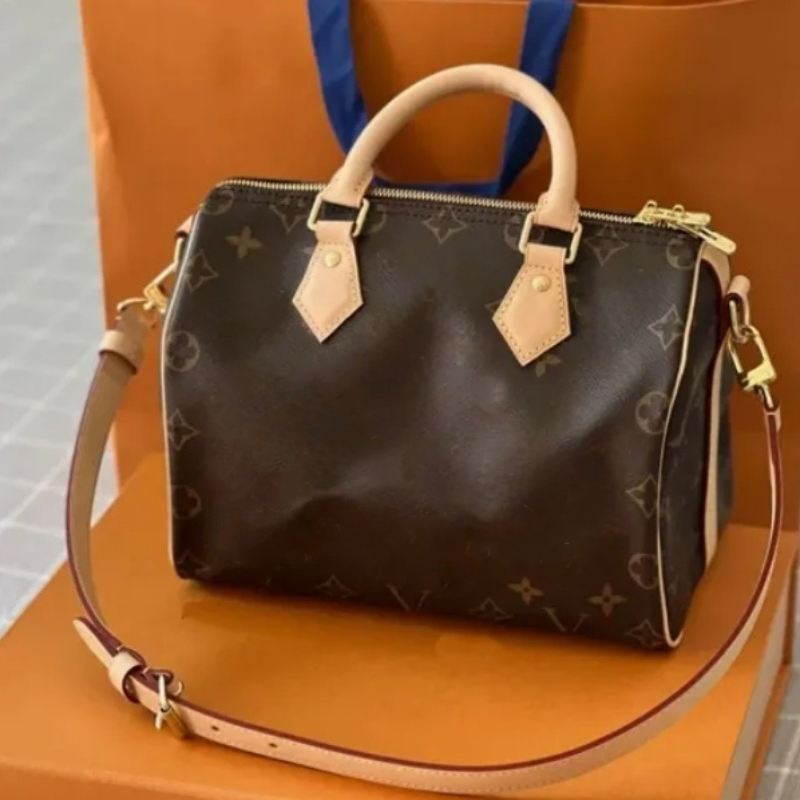 حقيبة خصر Ss+ Keepall Speedy25 P9+ حقيبة كتف حقيبة عبر الجسم موضة 1: 1 مقاومة للماء علامة تجارية فاخرة 1: 1 حقيبة جلدية للرجال حقيبة رسول حقائب كتف حقائب عبر الجسم