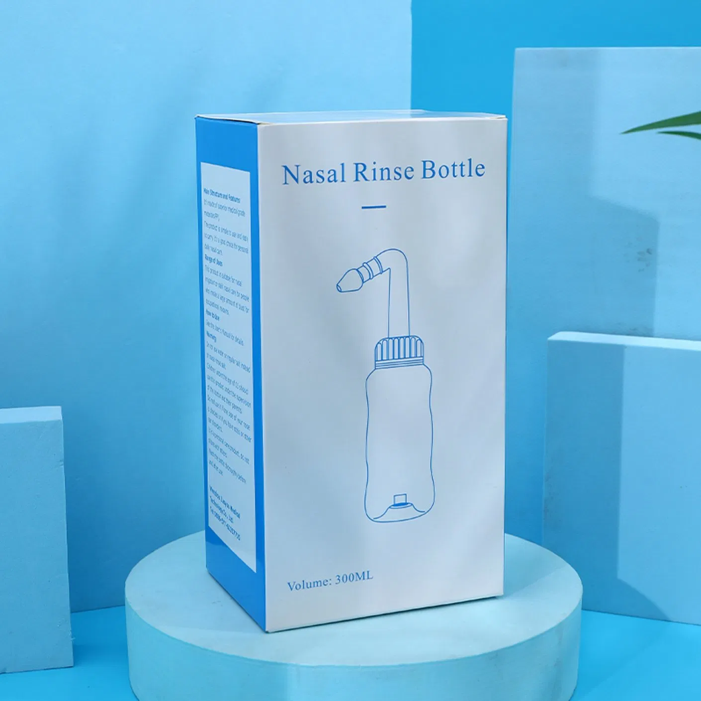 Manual de Uso do Lavador Nasal com Válvula Manual, Garrafa de Irrigação Nasal Plástica com Duas Pontas