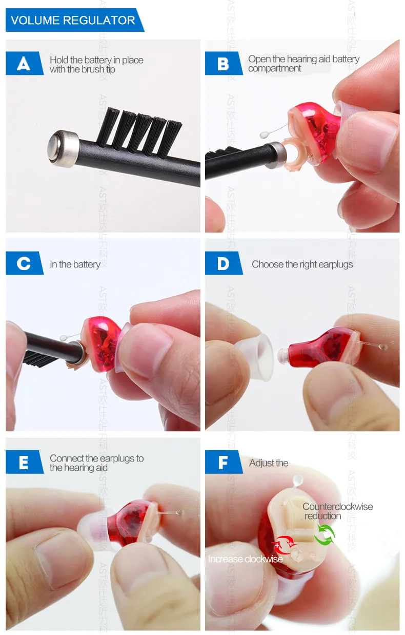 Amplificador de Som Mini Portátil para Ouvidos, Amplificador Auditivo para Idosos Surdos