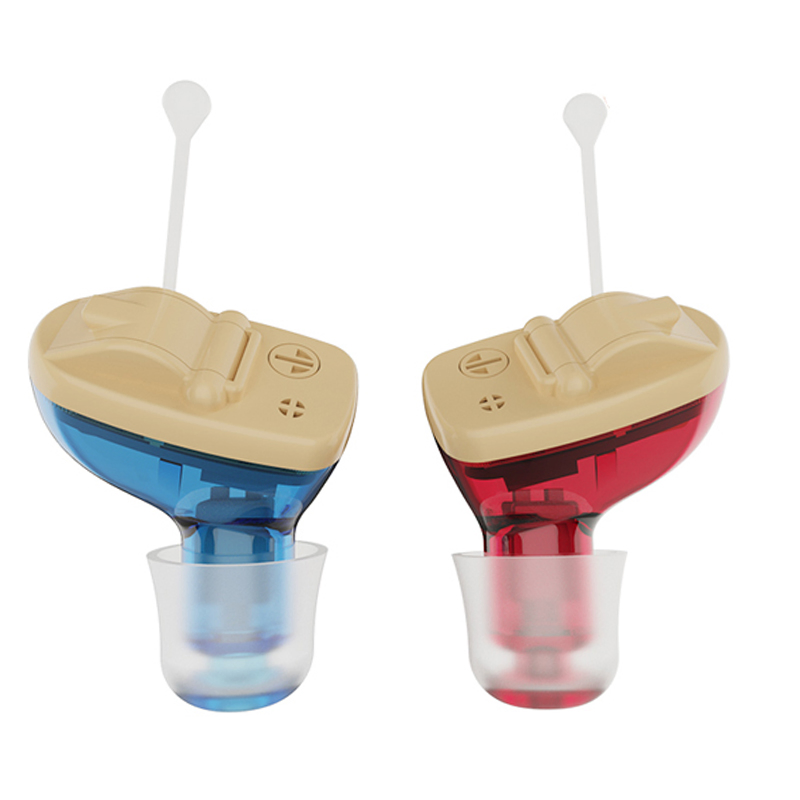 Aparelho Auditivo Cic Mini Amplificador de Ouvido Dispositivo Auditivo Aparelho Auditivo Vermelho Azul Invisível para Surdos