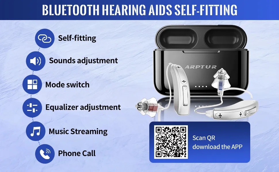 Aparelho Auditivo Personalizado Amplificador de Audição com Volume Ajustável