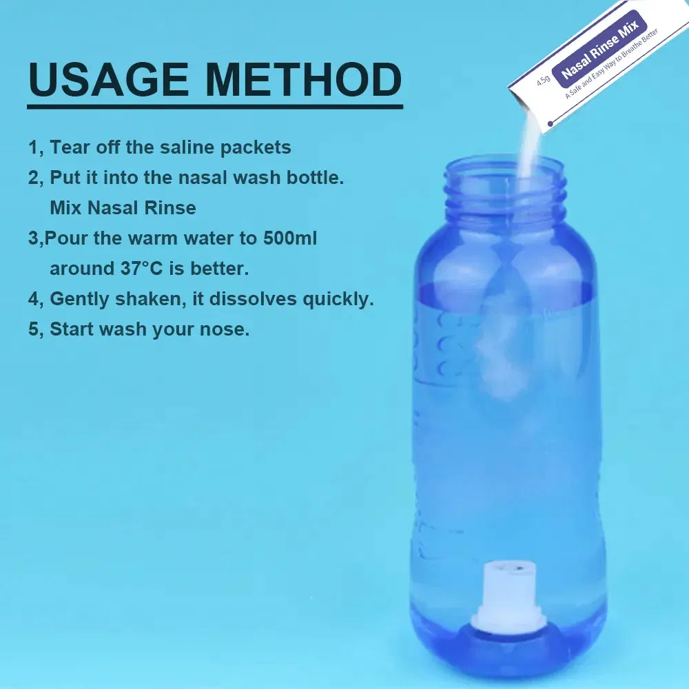 Frasco de Lavagem Nasal, Potinho de Neti, Rinite, Irrigador Nasal, Fluido para Cheirar