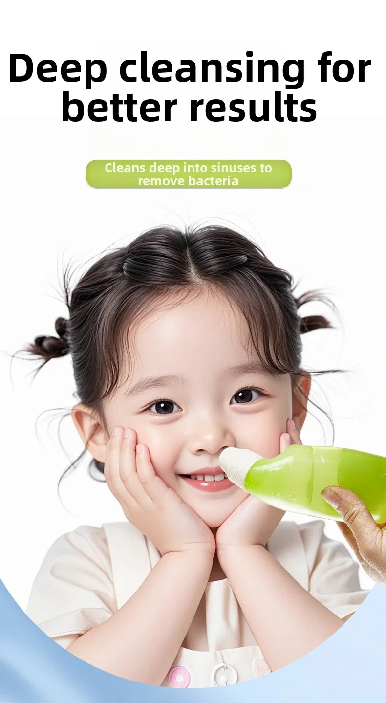 120 Garrafa Irrigadora Nasal Ml Little Elephant para Crianças Tipo Extrusão Limpador Nasal e Aspirador Nasal para Adultos