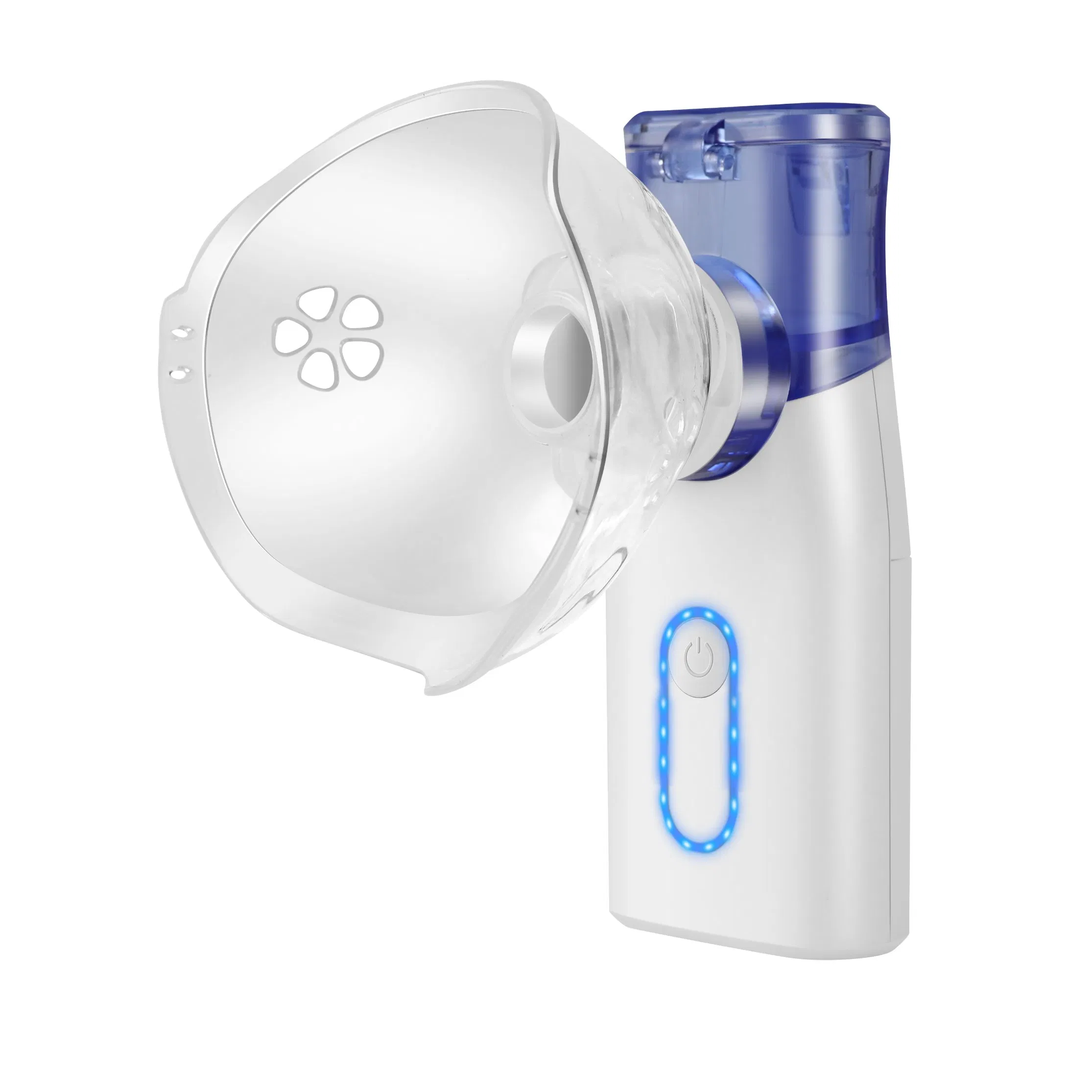 Nebulizador portátil económico para adultos e crianças em malha portátil Nebulizador para problemas respiratórios Ultra-sónico recarregável para viagem para casa Utilize