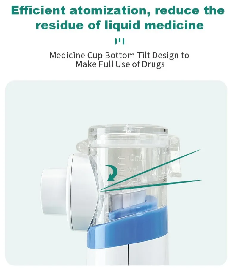 Nebulizador Ultrassônico Mini Portátil e Manual para Cuidados em Casa