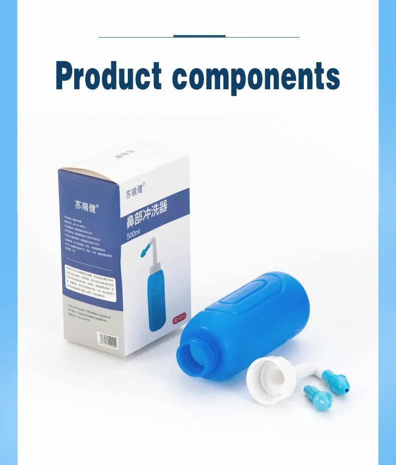 Lavador de Nariz para Adultos e Crianças Irrigador Nasal Manual Médico
