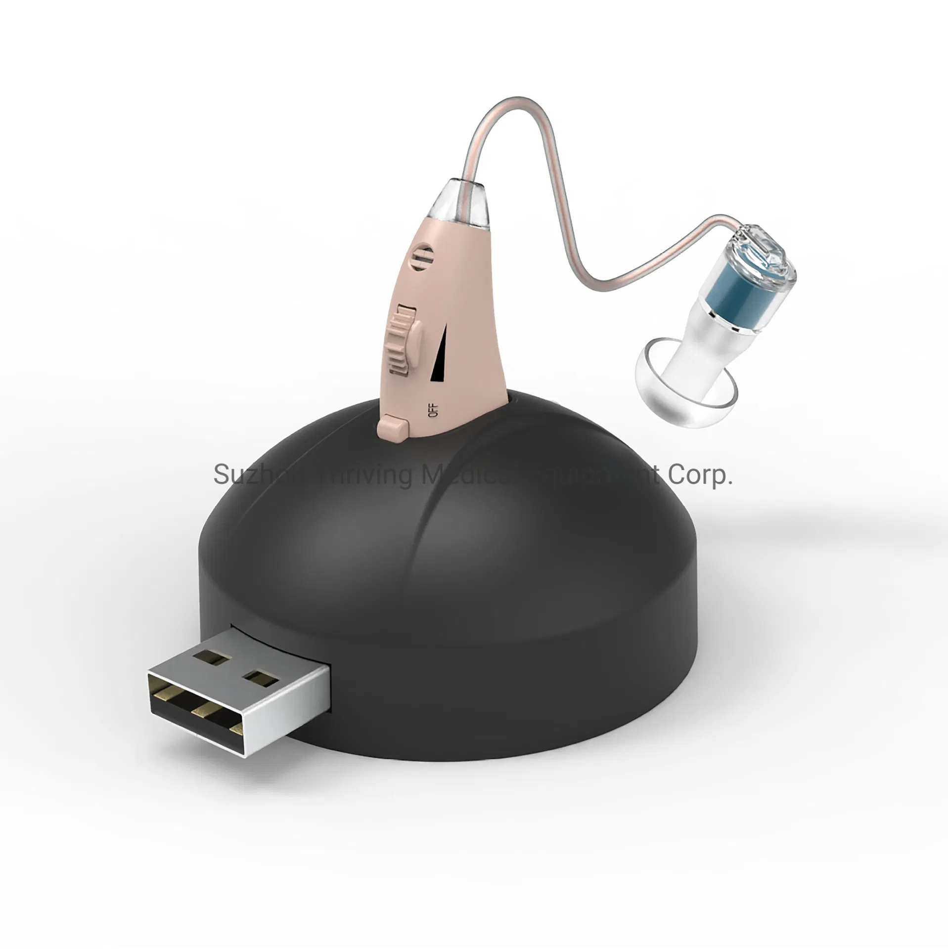 Aparelho Auditivo para Idosos com Carregamento In-Ear Amplificador de Som Recarregável Portátil In-Ear