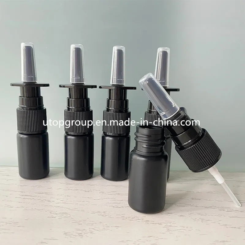 Pulverizador nasal de plástico preto