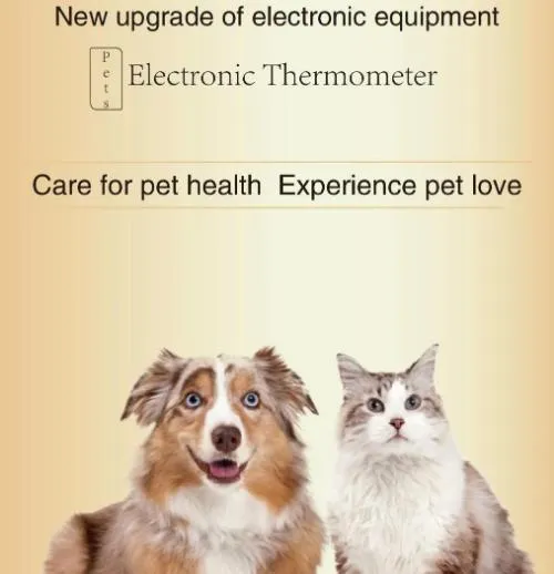 Termômetro eletrônico Celsius reutilizável clínico longo para animais