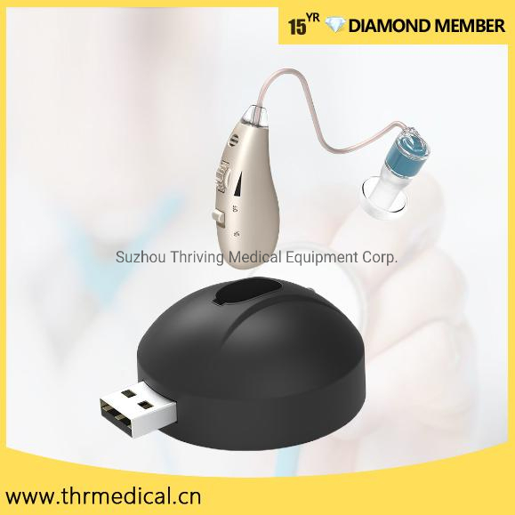 Aparelho Auditivo para Idosos com Carregamento In-Ear Amplificador de Som Recarregável Portátil In-Ear
