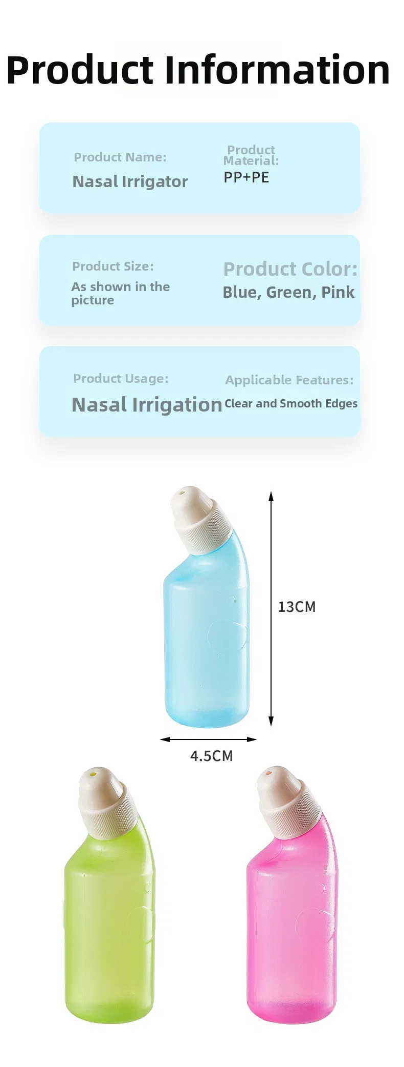 120 Garrafa Irrigadora Nasal Ml Little Elephant para Crianças Tipo Extrusão Limpador Nasal e Aspirador Nasal para Adultos