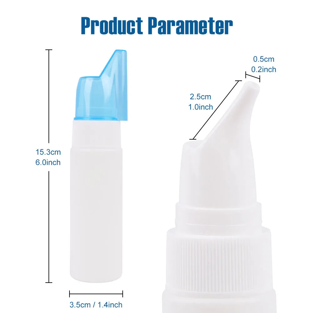 Frasco de Irrigação Salina Nasal Material Medicinal 70ml Frasco de Lavagem Nasal