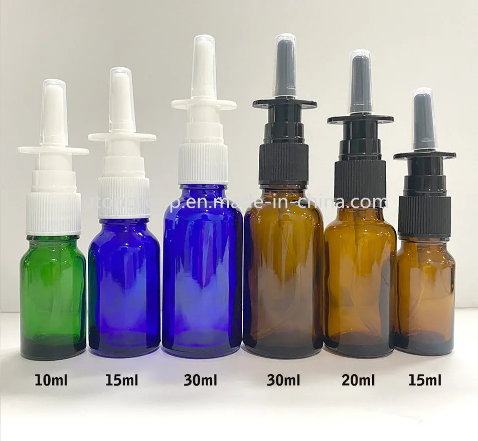 Frasco de spray nasal de vidro vazio