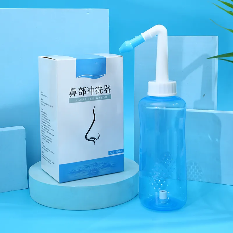 Frasco de Lavagem Nasal Salina para Adultos e Crianças, Lavador Nasal Automático e Manual, Frasco de Irrigação