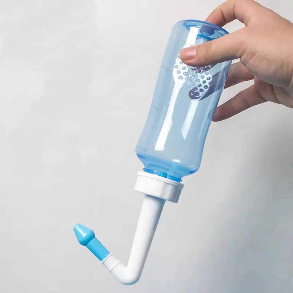 Frasco de Lavagem Nasal Pot de Neti Rinite Irrigador Nasal 300ml/500ml