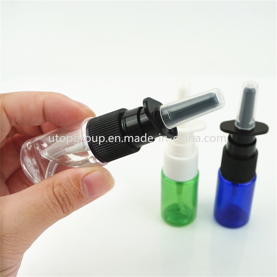 10ml Frascos de Spray Nasal Plástico Branco Vazio com Bico Pump Sprayer para Aplicações de Lavagem com Água Salina Refilável