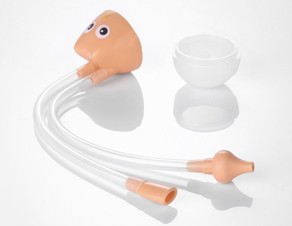 Venda Quente Acessórios de Segurança para Bebês Cartoon Aspirador Nasal Manual Limpa Nariz Bebe Sucção de Muco