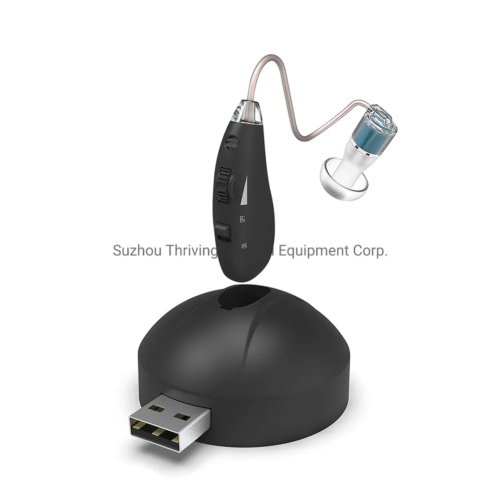 Aparelho Auditivo para Idosos com Carregamento In-Ear Amplificador de Som Recarregável Portátil In-Ear