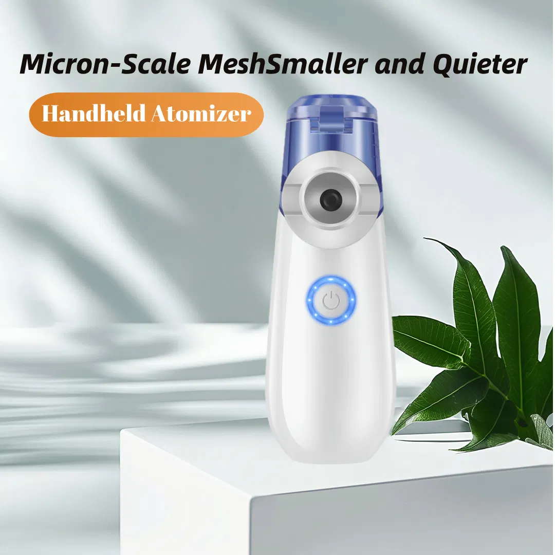 Nebulizador portátil económico para adultos e crianças em malha portátil Nebulizador para problemas respiratórios Ultra-sónico recarregável para viagem para casa Utilize