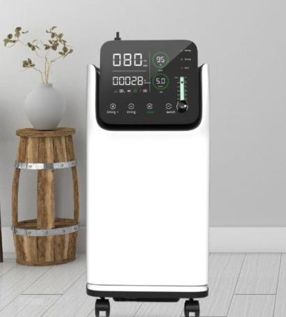 5L Equipamento Médico Nebulizador Homecare Concentrador de Oxigênio Portátil de Dupla Fluxo