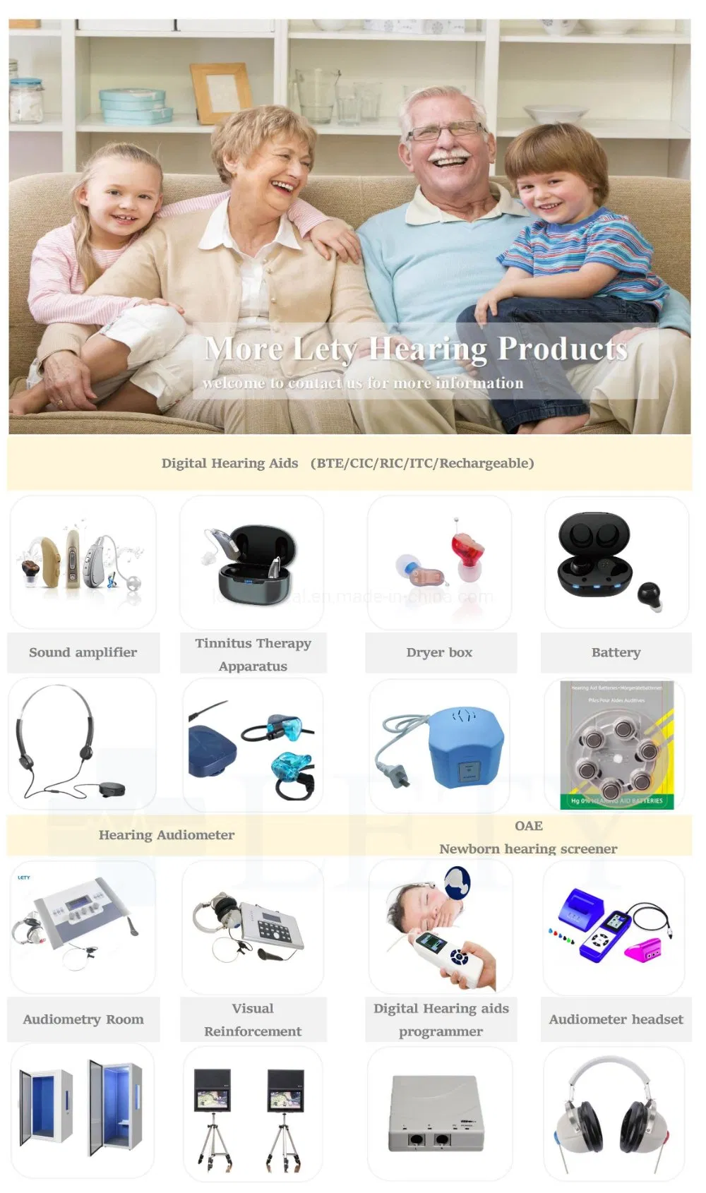 Novo Produto Atacado Ite Aparelho Auditivo Recarregável para Surdos Idosos Cuidados com a Perda Auditiva Produtos Amplificadores Auditivos Dispositivo Auricular
