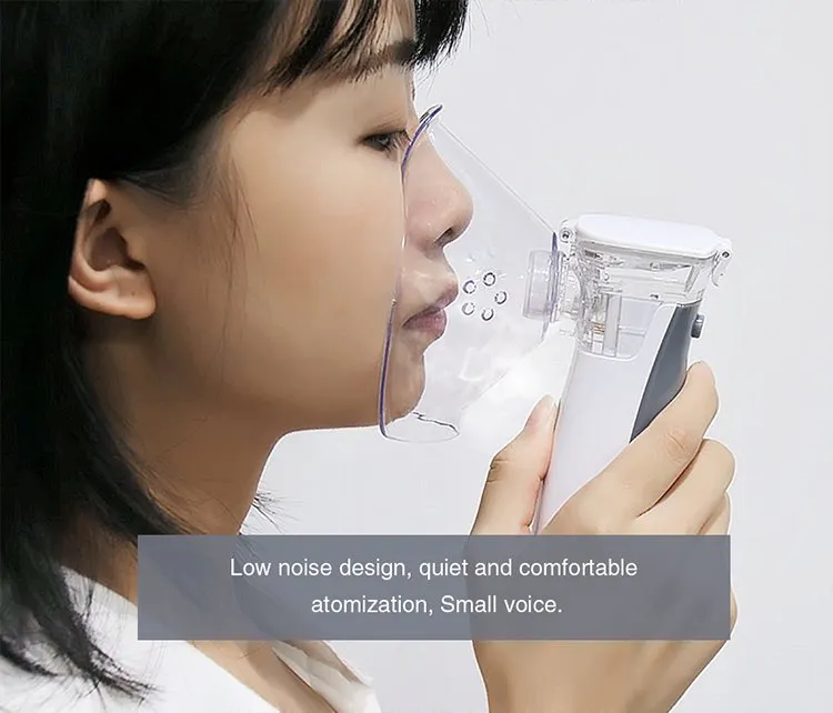 Nebulizador de Malha Ultrassônico Portátil Confortável e de Baixo Ruído para Crianças e Adultos