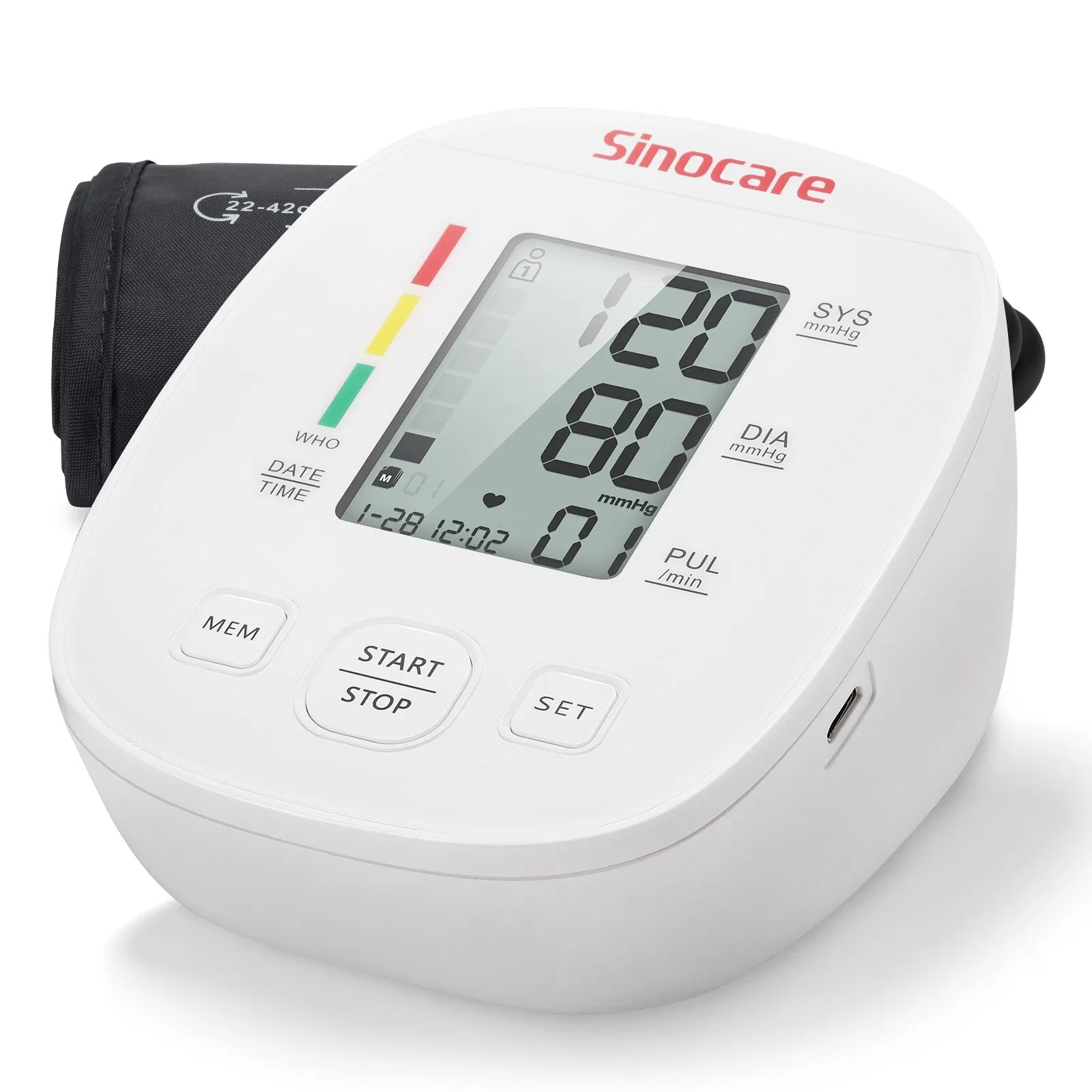 Fornecimento Médico Sinocare Monitor de Pressão Arterial Digital Preço Esfigmomanômetros Braço Superior Tensiômetro