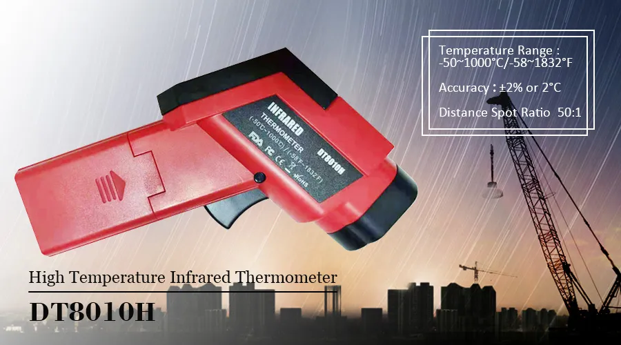 -50 a 1000 C Termômetro Infravermelho de Alta Temperatura