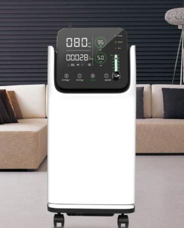 5L Equipamento Médico Nebulizador Homecare Concentrador de Oxigênio Portátil de Dupla Fluxo