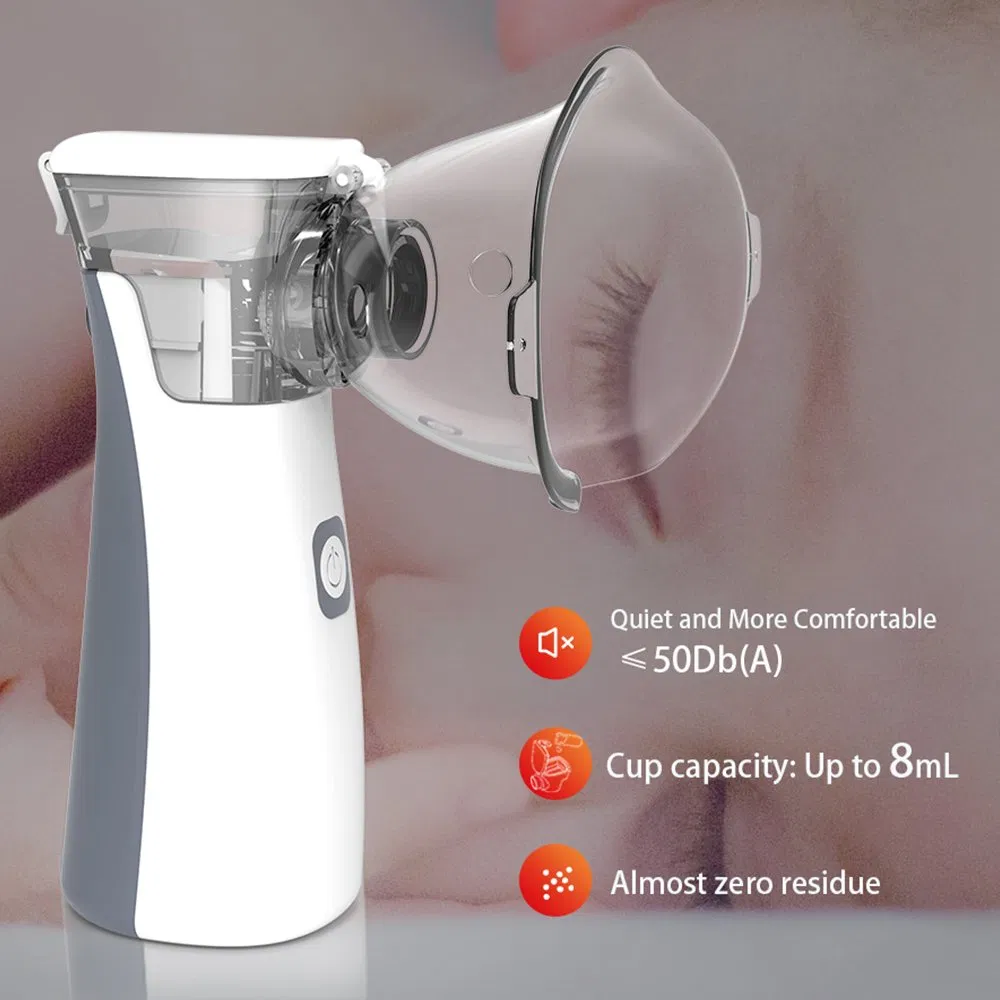 Nebulizador de Malha Ultrassônico Portátil Confortável e de Baixo Ruído para Crianças e Adultos