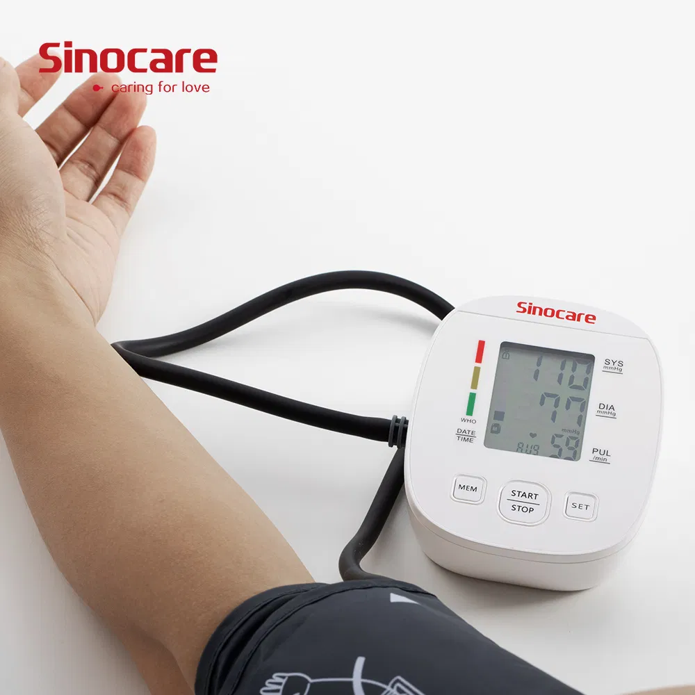 Fornecimento Médico Sinocare Monitor de Pressão Arterial Digital Preço Esfigmomanômetros Braço Superior Tensiômetro