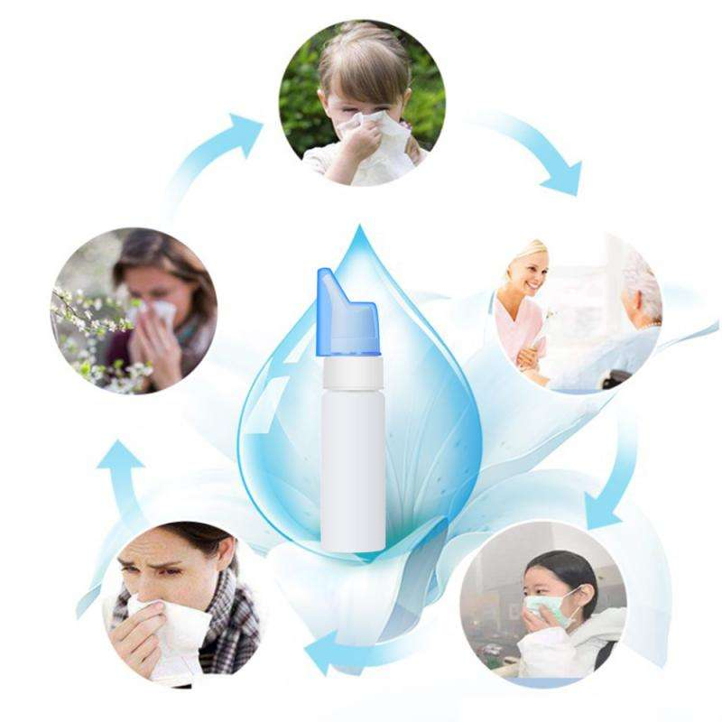 Frasco de Irrigação Salina Nasal Material Medicinal 70ml Frasco de Lavagem Nasal