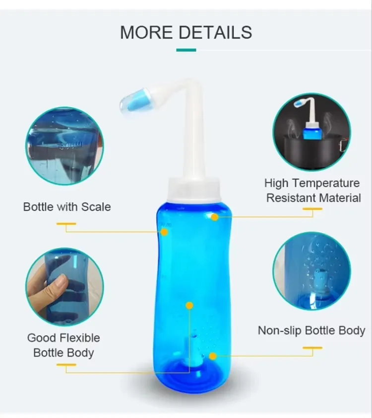 Irrigador Nasal Quente Garrafa de Lavagem Nasal Lavagem Nasal Alívio Sinusal Kit de Lavagem Nasal Neilmed Dilatadores Nasais