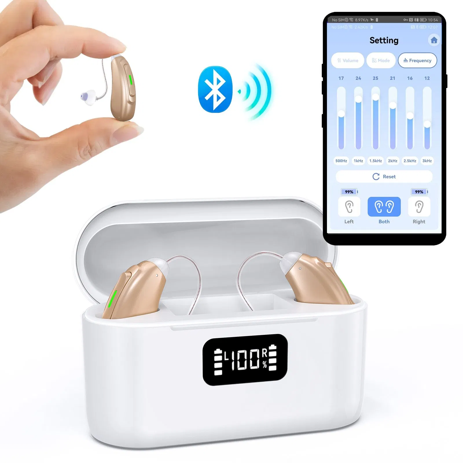 Aparelho Auditivo Earsmate Melhor Bluetooth In Ear Cic Recarregável Analógico Mini Digital para Surdos Amplificador de Som com Acessórios Comprar Preço Barato 2025