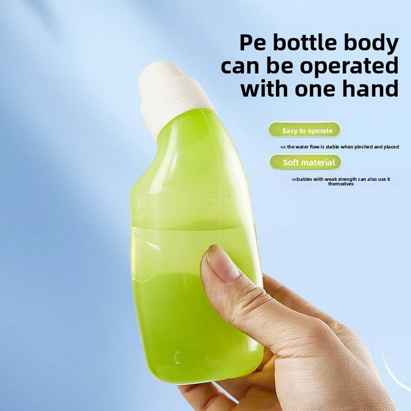 120 Garrafa Irrigadora Nasal Ml Little Elephant para Crianças Tipo Extrusão Limpador Nasal e Aspirador Nasal para Adultos