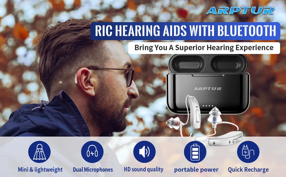 Aparelho Auditivo Personalizado Amplificador de Audição com Volume Ajustável