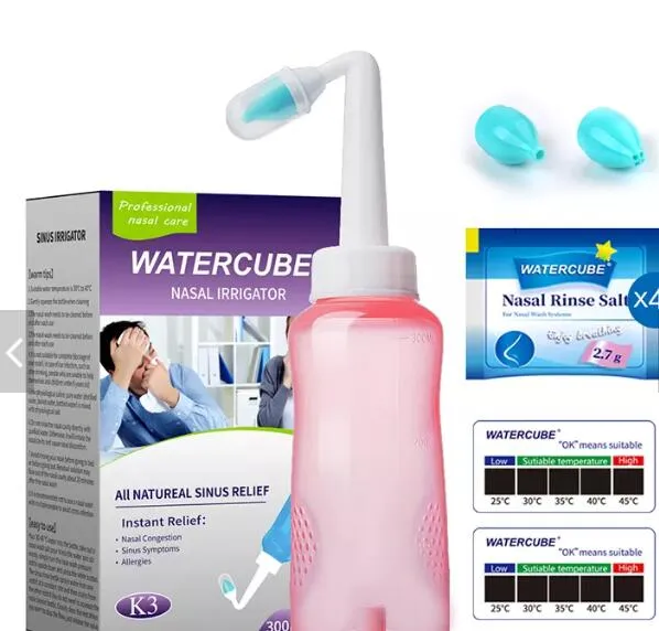 Frasco de Lavagem Nasal com Sacos de Sal 500ml