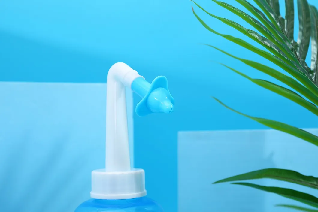 Limpa Nariz de Plástico 300/500ml Válvula Manual Irrigador Nasal Neti Pot Garrafa de Enxágue Nasal