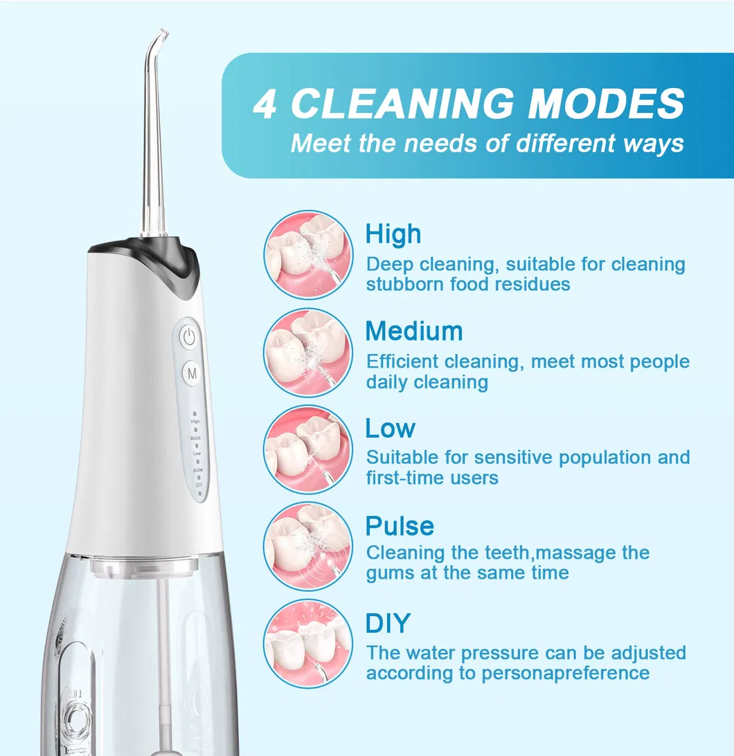 Sistema de Irrigação Nasal Sem Fio para Cuidados Orais Limpador de Nariz IP X 7 Fio Dental Elétrico