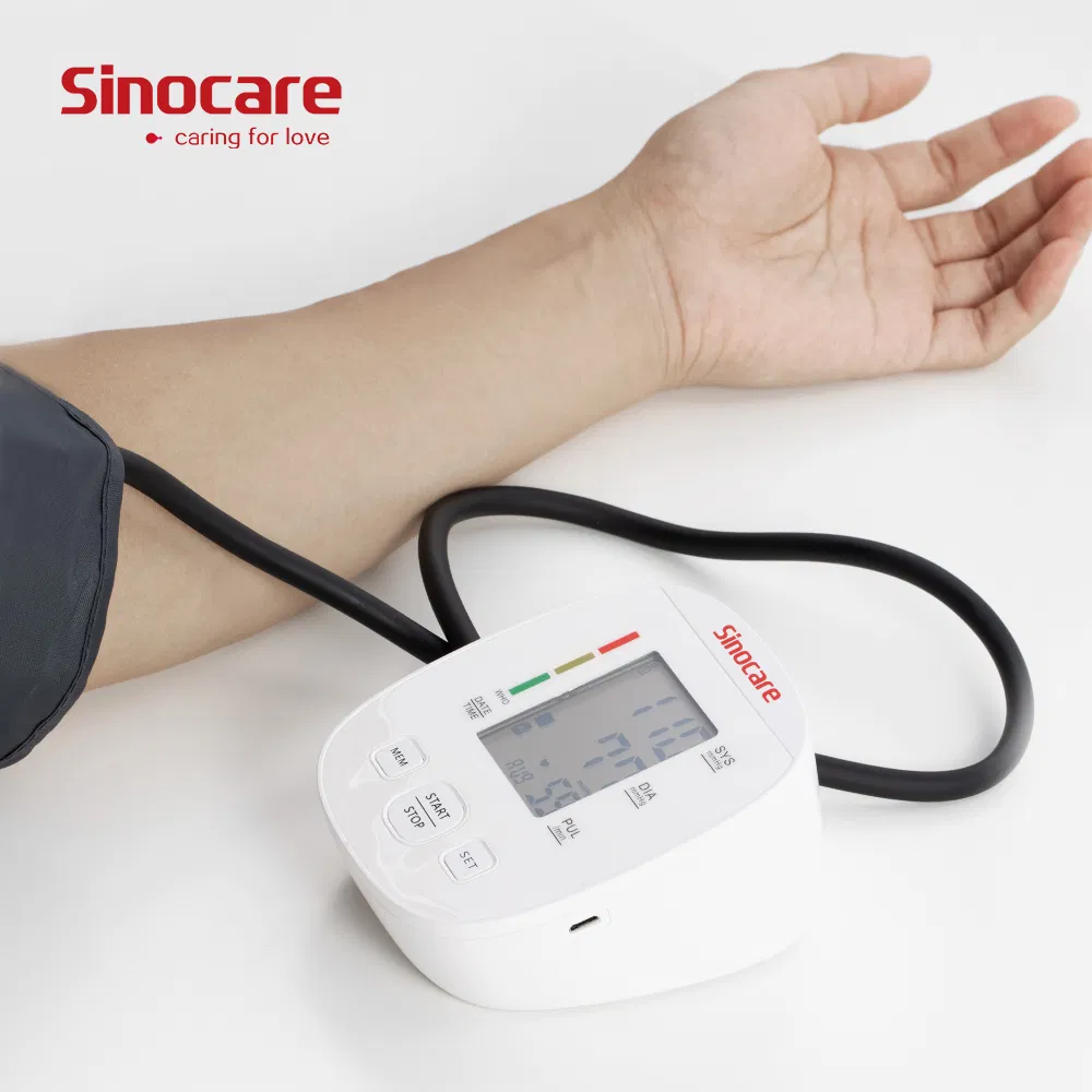 Fornecimento Médico Sinocare Monitor de Pressão Arterial Digital Preço Esfigmomanômetros Braço Superior Tensiômetro